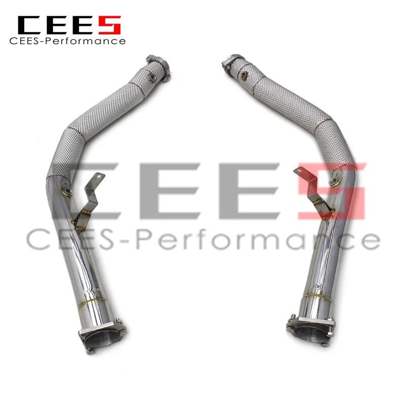 CEES Downpipe without catalyst For Maserati Ghibli 3.0T 2020-2023 Catless Exhasut Downpipe with OPF Exhaust Pipes