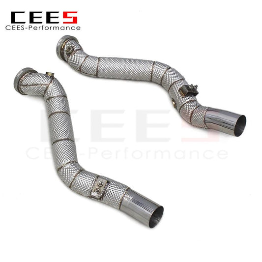 CEES Exhaust Downpipe Catalytic converter For Maserati Quattroporte 3.0T 2013-2016 Catless downpipe without catalyst