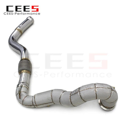 CEES Exhaust Downpipe Catalytic converter For Mercedes-Benz A45 AMG 2.0T 2014-2023 Catless downpipe without catalyst