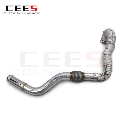 CEES Exhaust Downpipe Catalytic converter For Mercedes-Benz A45 AMG 2.0T 2014-2023 Catless downpipe without catalyst