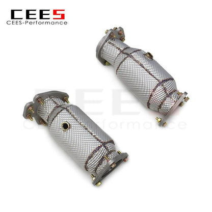 CEES Exhaust Downpipe Catalytic converter High flow catted downpipe For Chevrolet CORVETTE C8 2019-2023 with catalyst