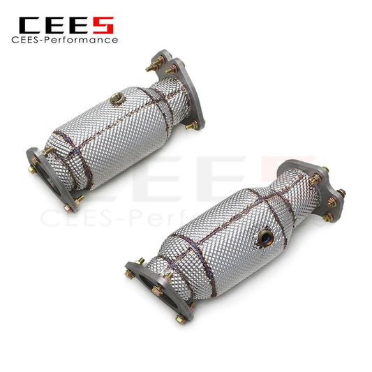 CEES Exhaust Downpipe Catalytic converter High flow catted downpipe For Chevrolet CORVETTE C8 2019-2023 with catalyst