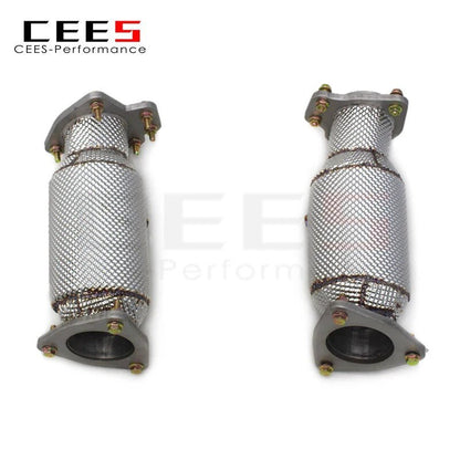 CEES Exhaust Downpipe Catalytic converter High flow catted downpipe For Chevrolet CORVETTE C8 2019-2023 with catalyst