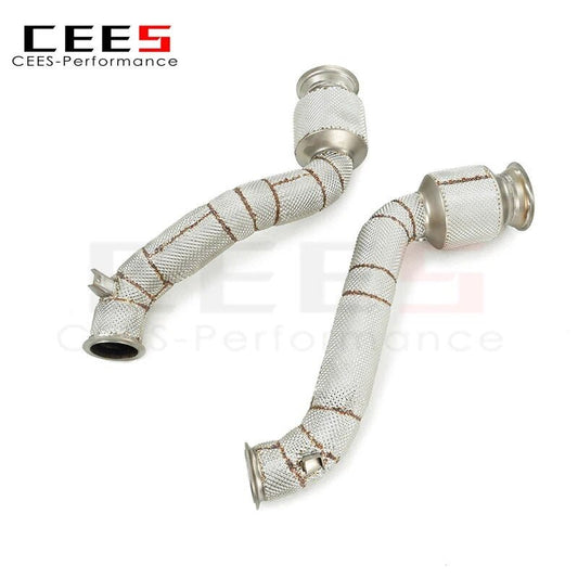 CEES Exhaust Downpipe Catalytic converter catted downpipe with catalyst Exhaust Pipe For Mclaren GT 4.0T 2019-2023