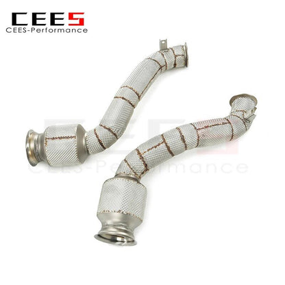 CEES Exhaust Downpipe Catalytic converter catted downpipe with catalyst Exhaust Pipe For Mclaren GT 4.0T 2019-2023