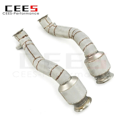 CEES Exhaust Downpipe Catalytic converter catted downpipe with catalyst Exhaust Pipe For Mclaren GT 4.0T 2019-2023