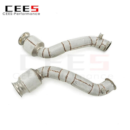 CEES Exhaust Downpipe Catalytic converter catted downpipe with catalyst Exhaust Pipe For Mclaren GT 4.0T 2019-2023