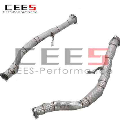 CEES Exhaust Downpipe For Mercedes-Benz G63 AMG W463 2013-2019 Stainless Steel Exhaust Pipe Catless Downpipe without catalyst