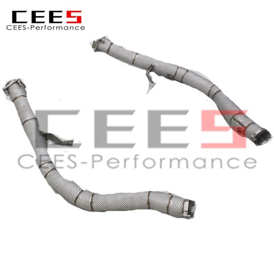 CEES Exhaust Downpipe For Mercedes-Benz G63 AMG W463 2013-2019 Stainless Steel Exhaust Pipe Catless Downpipe without catalyst