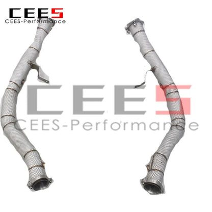 CEES Exhaust Downpipe For Mercedes-Benz G63 AMG W463 2013-2019 Stainless Steel Exhaust Pipe Catless Downpipe without catalyst