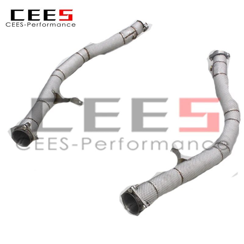 CEES Exhaust Downpipe For Mercedes-Benz G63 AMG W463 2013-2019 Stainless Steel Exhaust Pipe Catless Downpipe without catalyst