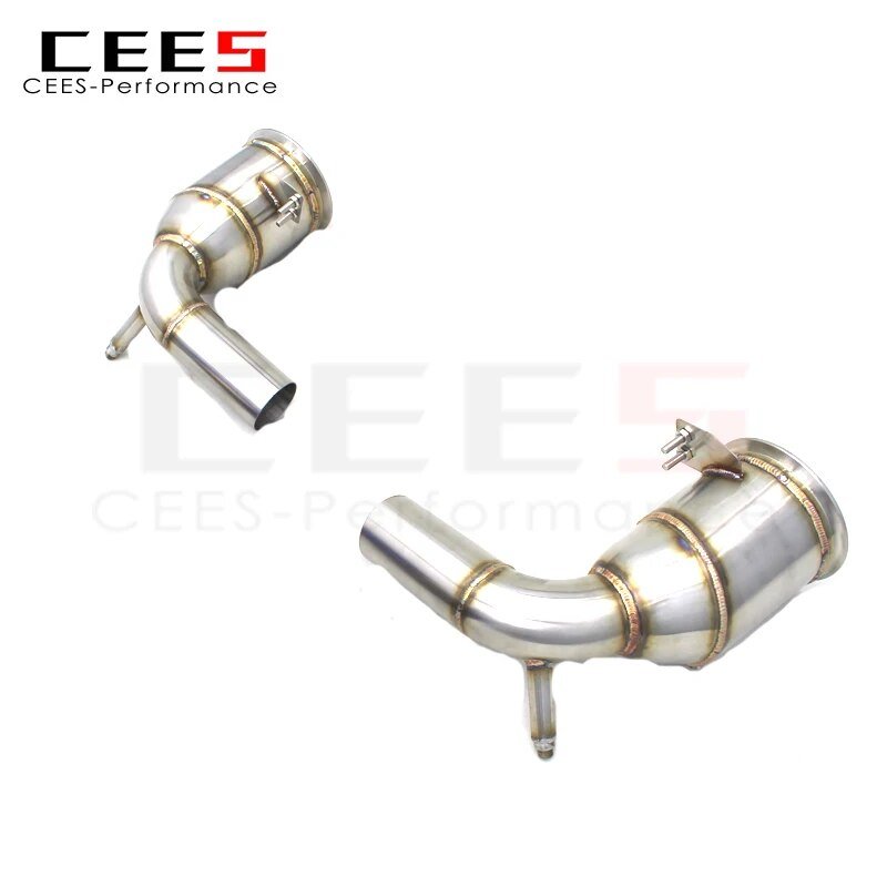 CEES Exhaust Downpipe For PORSCHE 911 992 Turbo S 2020-2023 Stainless Steel Catless downpipe with GPF/OPF Exhaust system