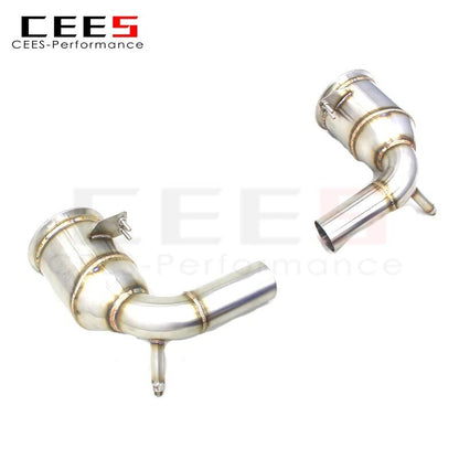 CEES Exhaust Downpipe For PORSCHE 911 992 Turbo S 2020-2023 Stainless Steel Catless downpipe with GPF/OPF Exhaust system