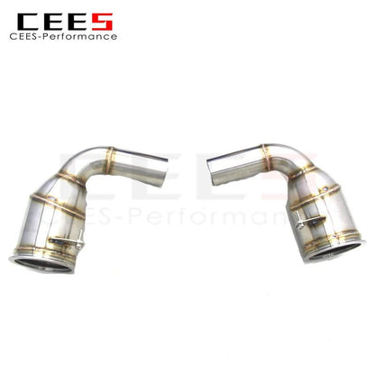 CEES Exhaust Downpipe For PORSCHE 911 992 Turbo S 2020-2023 Stainless Steel Catless downpipe with GPF/OPF Exhaust system