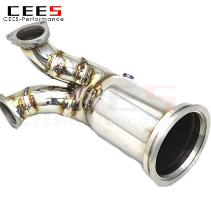 CEES  Exhaust Downpipe for Audi SQ5 3.0T 2019-2023 Tuning Performance Without Catalyst Catless Downpipe SS304 Exhaust Pipe