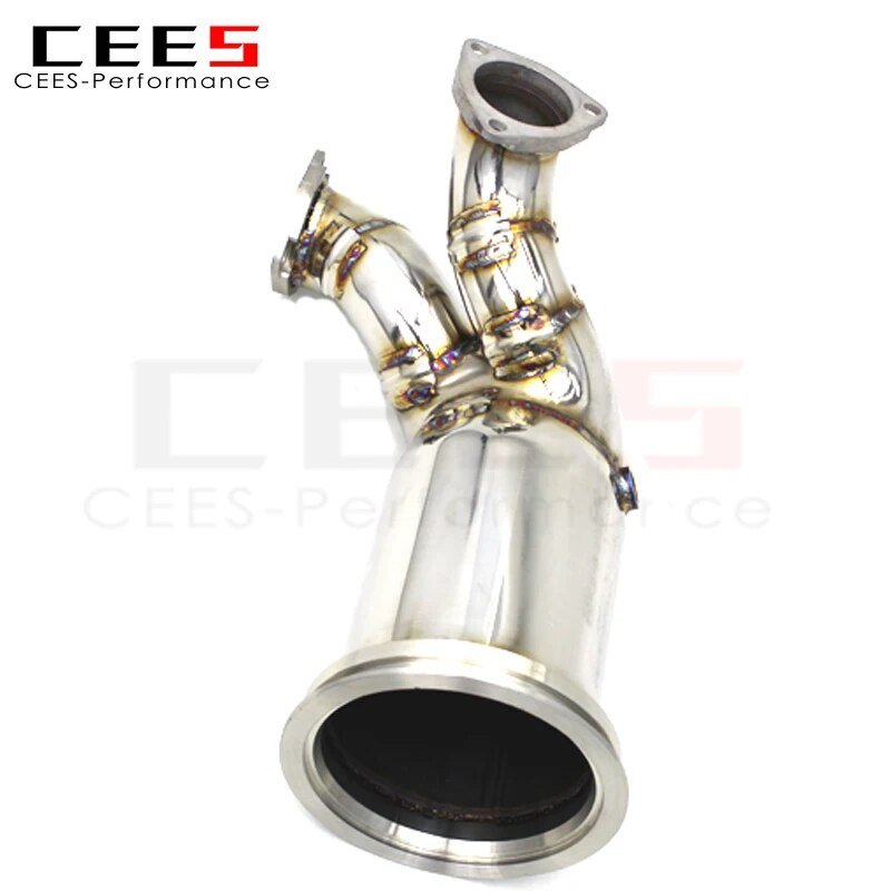 CEES  Exhaust Downpipe for Audi SQ5 3.0T 2019-2023 Tuning Performance Without Catalyst Catless Downpipe SS304 Exhaust Pipe