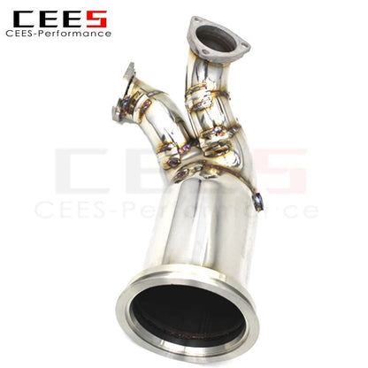 CEES  Exhaust Downpipe for Audi SQ5 3.0T 2019-2023 Tuning Performance Without Catalyst Catless Downpipe SS304 Exhaust Pipe