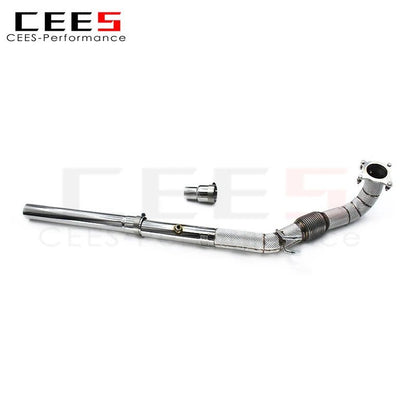 CEES Exhaust Downpipe for Audi TT/TTS MK3/8S 2.0T 2015-2023 Tuning Stainless Steel Downpipe Without Catalyst Exhaust System