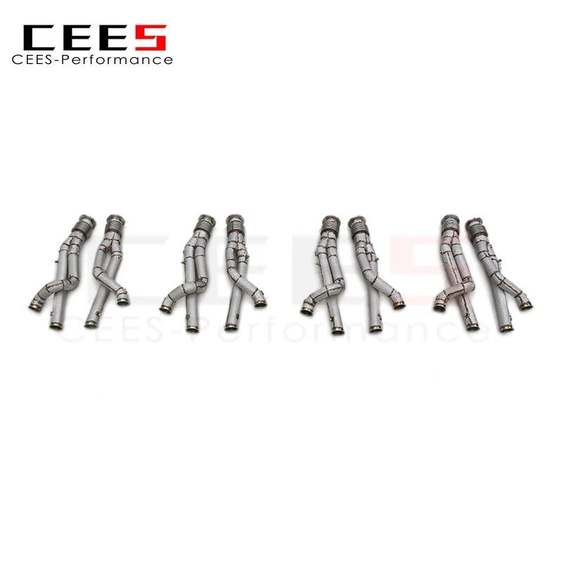 CEES Exhaust Performance Downpipe Catalytic Converter Catless Downpipe Without Catalyst  for Lamborghini Aventador SVJ 2011-2019
