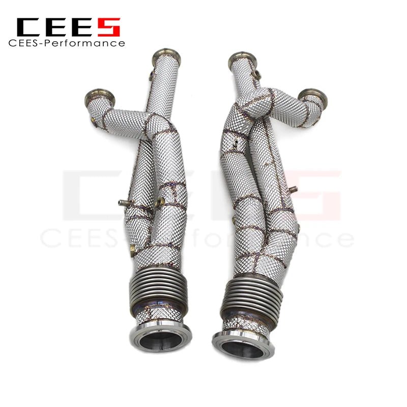 CEES Exhaust Performance Downpipe Catalytic Converter Catless Downpipe Without Catalyst  for Lamborghini Aventador SVJ 2011-2019
