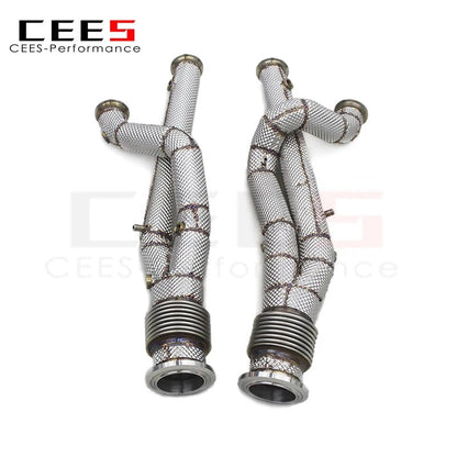 CEES Exhaust Performance Downpipe Catalytic Converter Catless Downpipe Without Catalyst  for Lamborghini Aventador SVJ 2011-2019