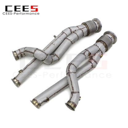 CEES Exhaust Performance Downpipe Catalytic Converter Catless Downpipe Without Catalyst  for Lamborghini Aventador SVJ 2011-2019