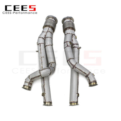 CEES Exhaust Performance Downpipe Catalytic Converter Catless Downpipe Without Catalyst  for Lamborghini Aventador SVJ 2011-2019