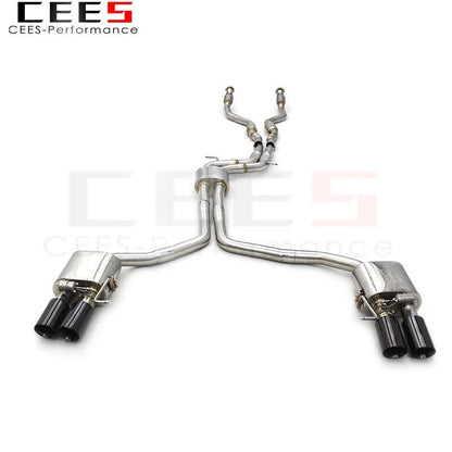 CEES Exhaust Pipe for Audi S4 B8 3.0T 2013-2023 Tuning Stainless Steel304 High Performance Valvetronic Exhaust Catback System