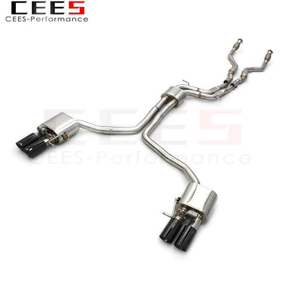 CEES Exhaust Pipe for Audi S4 B8 3.0T 2013-2023 Tuning Stainless Steel304 High Performance Valvetronic Exhaust Catback System