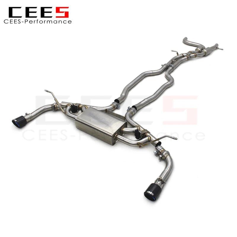 CEES Exhaust for Audi Q7 2010-2023  High Performance Exhaust Pipe Valves Performance Muffler Escape T304 Pipes Exhaust Valve