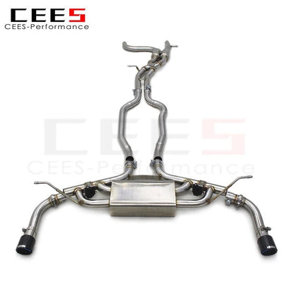CEES Exhaust for Audi Q7 2010-2023  High Performance Exhaust Pipe Valves Performance Muffler Escape T304 Pipes Exhaust Valve