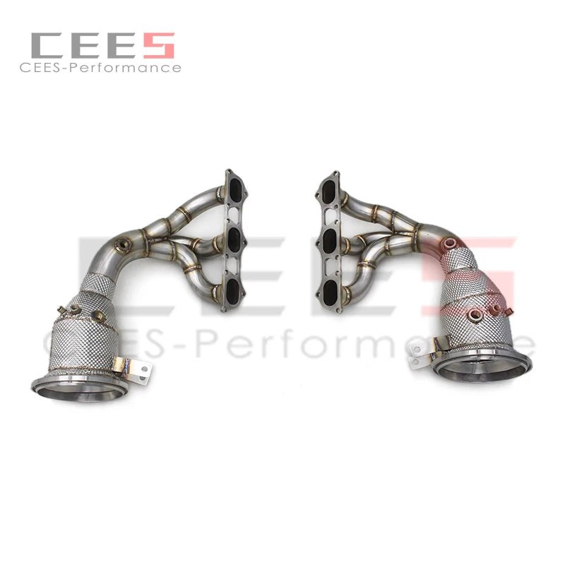 CEES Exhaust manifold Catalytic converter For Porsche 911 992 GT3 4.0 2017-2023 without catalyst Catless downpipe Exhaust Pipe