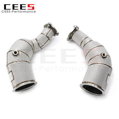 CEES Exhaust pipe For AUDI RS5 2.9T 2019-2022 High Performance Catless downpipe 304 Stainless Steel Exhaust System