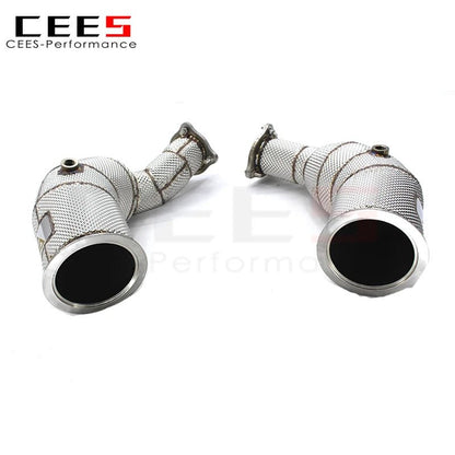 CEES Exhaust pipe For AUDI RS5 2.9T 2019-2022 High Performance Catless downpipe 304 Stainless Steel Exhaust System