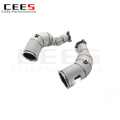 CEES Exhaust pipe For AUDI RS5 2.9T 2019-2022 High Performance Catless downpipe 304 Stainless Steel Exhaust System