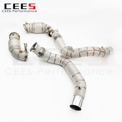 CEES Downpipe for BMW M5/M6 4.4TT V8 2019-2023 Performance Tuning Without Catalyst Exhaust Downpipe Exhaust Pipe