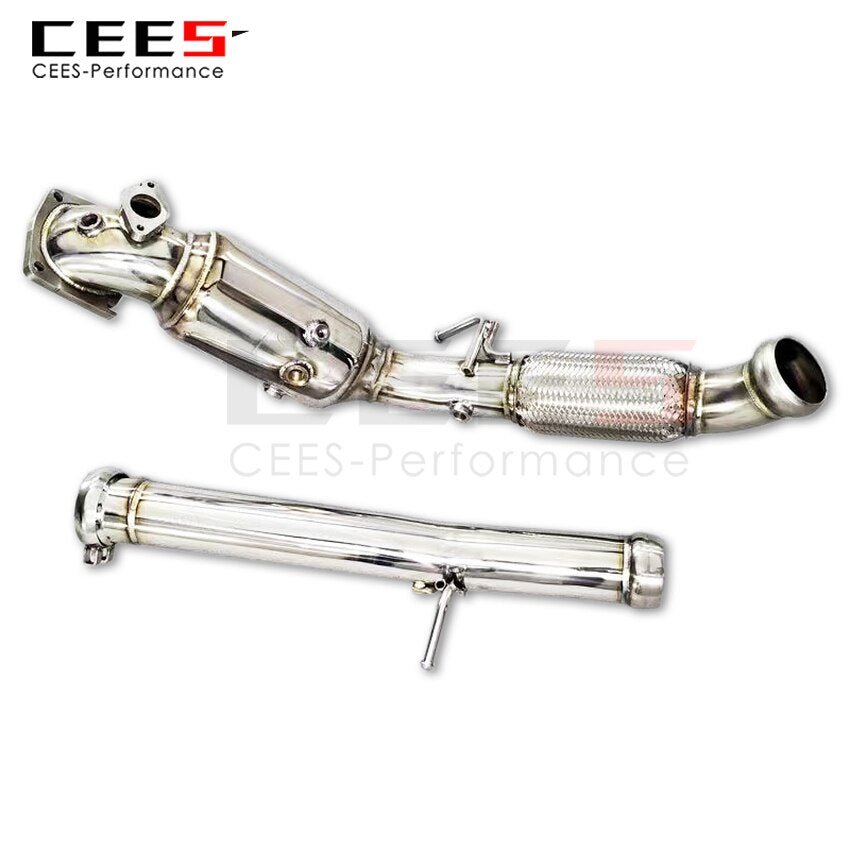 CEES Exhaust System For Jeep Wrangler Rubicon JL 2.0T 2018-2020 Headers Test Pipe Converter High Flow Catted Exhaust Downpipe