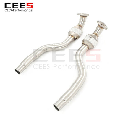 CEES Exhaust System For Maserati GT 4.7 Headers With Catalyst Test Pipe Converter High Flow Catted Exhaust Downpipe Car Parts