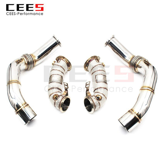 CEES Exhaust System For BMW M5 F90 4.4T Headers Without Catalyst No cat Downpipe Manifold Stainless Steel Car Accessories