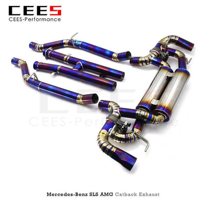 CEES Catback Exhaust for Mercedes-Benz SLS AMG 6.2L 2011- Tuning Performance Titanium Alloy Exhaust Pipe System