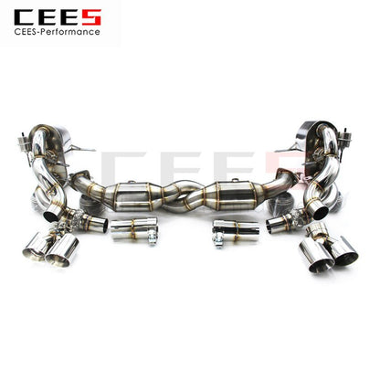 CEES Exhaust System For Porsche 911 997.1 Stainless Steel Valve Muffler Catback Escape Tubo Escape Coche Terminale Scarico Auto