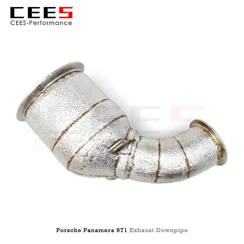 CEES Exhaust Downpipe For Porsche Panamera 971 2.9T 2018+ Downpipe without catalyst 304Stainless Steel Pipe Exhaust System