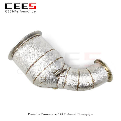 CEES Exhaust Downpipe For Porsche Panamera 971 2.9T 2018+ Downpipe without catalyst 304Stainless Steel Pipe Exhaust System