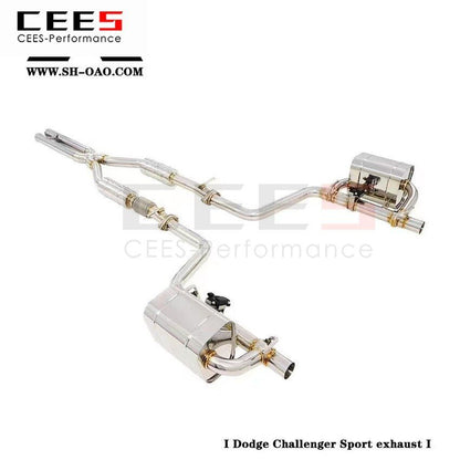 CEES Exhaust System For Dodge Challenger 3.6L Stainless Steel Performance Valve Muffler Catback Escape Tubo Escape Coche