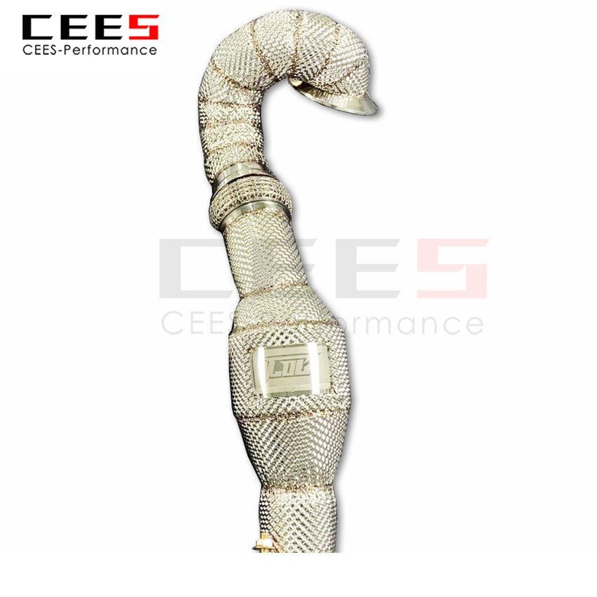 CEES Exhaust System For BMW 1M E82 3.0T N54 Headers With/Without Catalyst Test Pipe Converter High Flow Catted Exhaust Downpipe