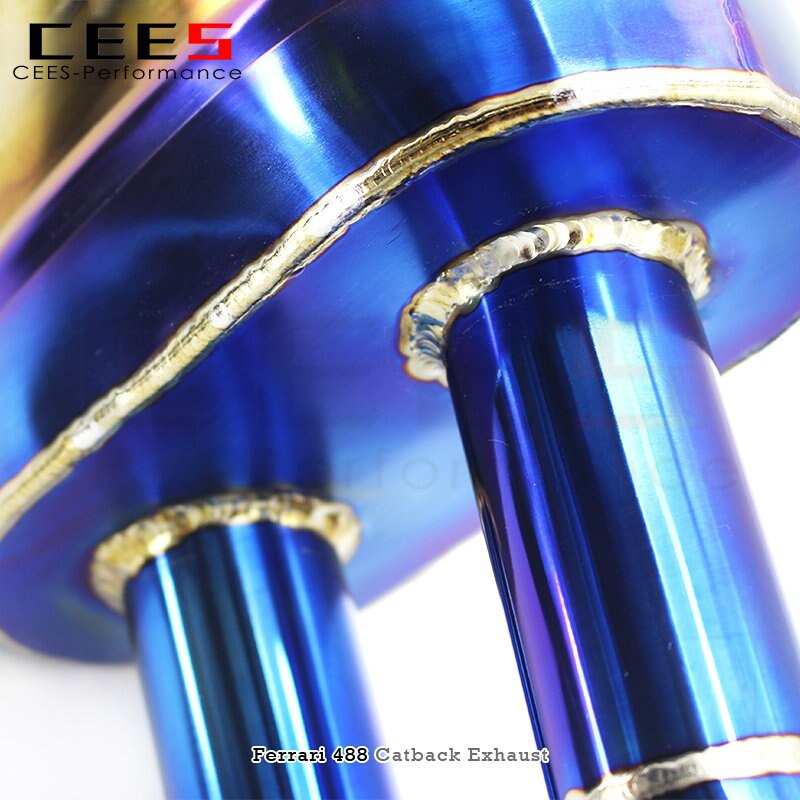 CEES Muffler Exhaust System Pipe Tuning High-performance Tuning Escape For Ferrari 488 2015-2019 Titanium Valve Catback