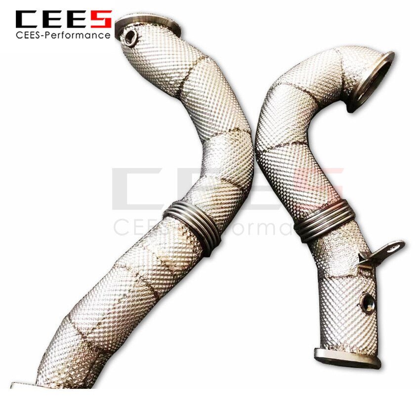 CEES Exhaust System For BMW 1M E82 3.0T N54 Headers With/Without Catalyst Test Pipe Converter High Flow Catted Exhaust Downpipe