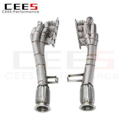 CEES Exhaust Manifold for AUDI R8 V8 4.2 2008-2020 Stainless Steel Exhaust Pipe High Performance Car Headers Exhaust System