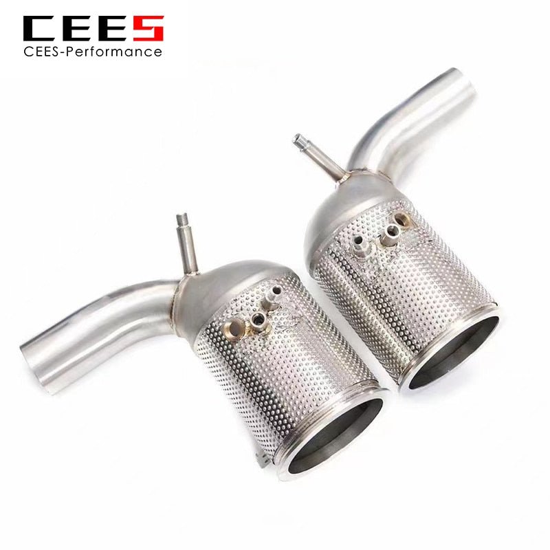 CEES Catback Exhaust for Porsche 911 992 Carrera 4S 3.0T 2019-2021 Titanium Alloy Valve Muffler Exhaust System Exhaust Downpipe