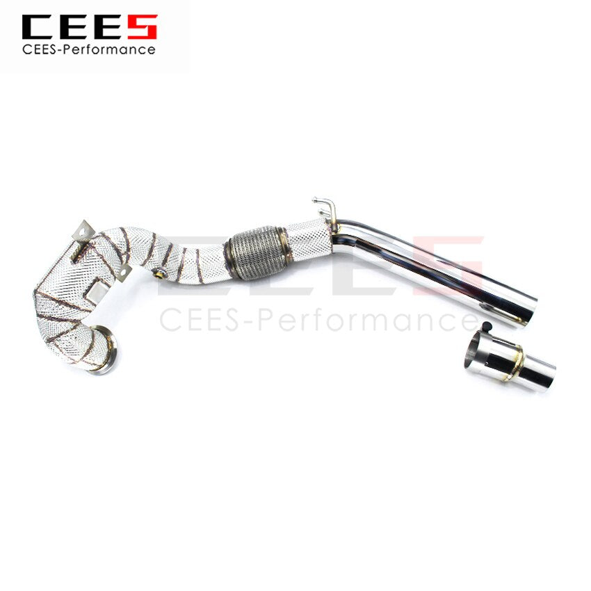 CEES Exhaust System For Volkswagen VW golf 7 GTI Headers With Catalyst Test Pipe Converter High Flow Catted Exhaust Downpipe